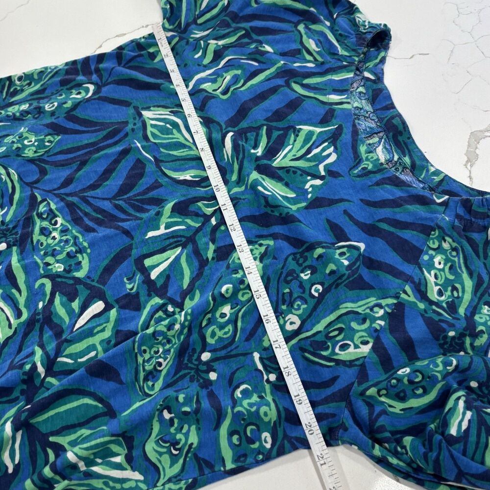 Lilly Pulitzer Dress Size XL Elianna Cotton T-Shirt Indigo Breeze Shady Gators - Picture 5 of 8